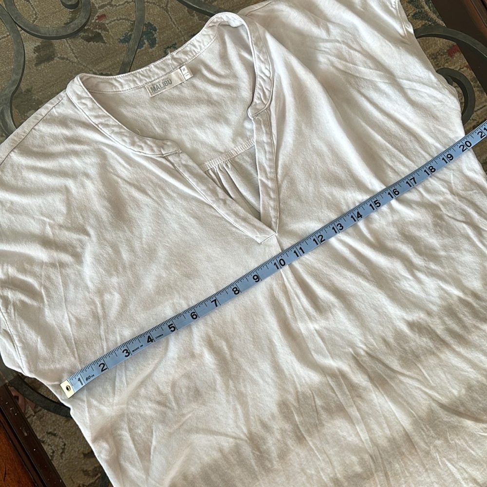 Barefoot Dreams Malibu Collection Dolman Short Sleeve Top ~ Grey Skies - Picture 5 of 6